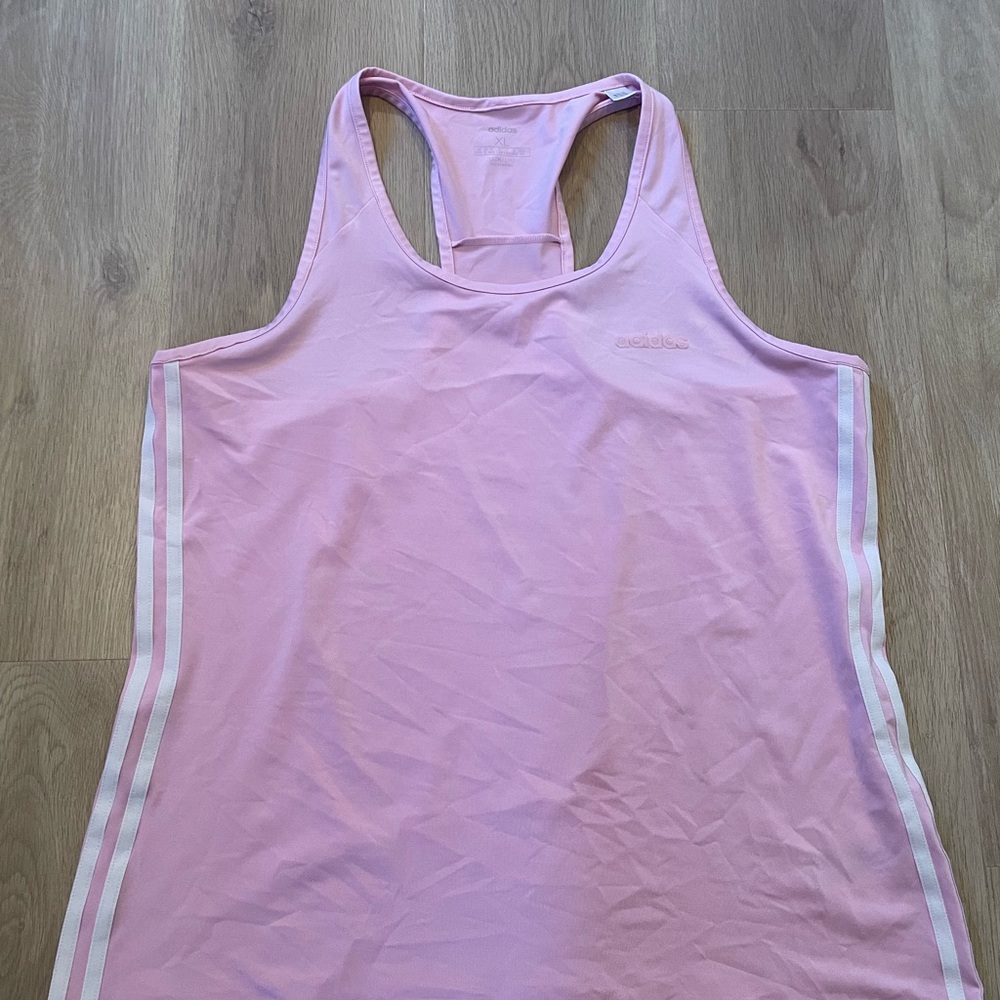 Adidas Light Pink Racerback Tank Top - Picture 2 of 3
